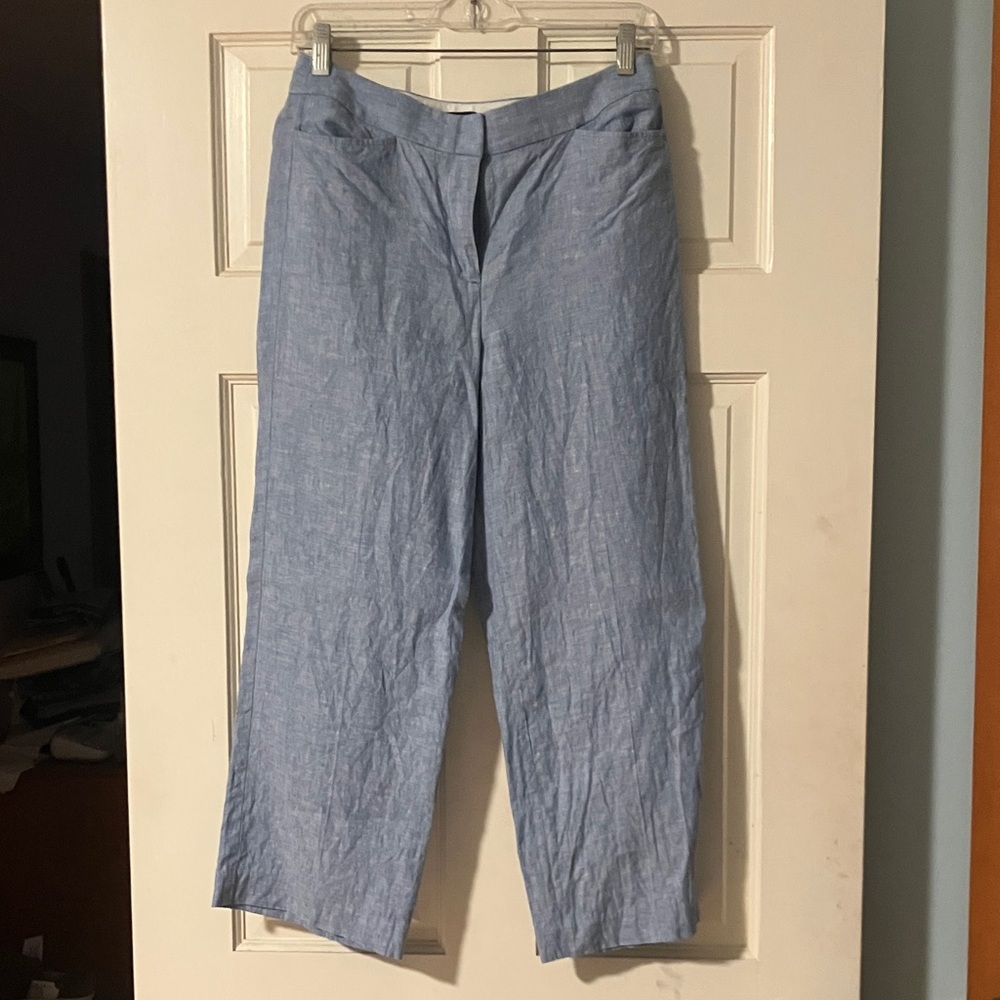 Talbots Light Blue Women's Linen Pants Size 2